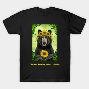 Sunflower Bear with Bees T-Shirt